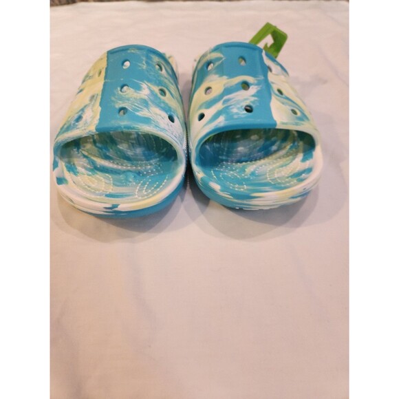 Crocs Baya II Marbled Slide Sandals Digital Aqua/Multi-US Men 8 Wmn 10  41-42 main image 5